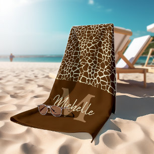 Speciaal Giraffe Patroon Monogram Fitness Yoga Badhanddoek