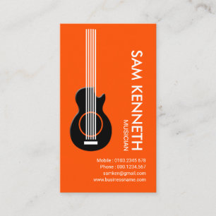 Speciaal gitarist Oranje Zest Musicus Visitekaartje