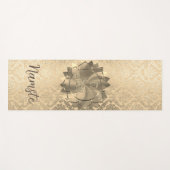 Speciaal Glittery Gold Damask Buddha Lotus Yogamat (Voorkant (horizontaal))