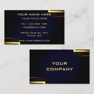 Speciaal Gold Black Design-Visitekaartje Visitekaartje