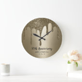 Speciaal Gold Drips 50th Wedding Jubileum Grote Klok (Huis)