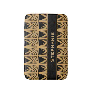 Speciaal Gold- en zwart art Deco-patroon Badmat