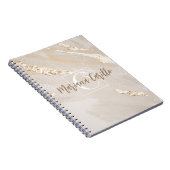 Speciaal Gold Foil marble Monogram script Notitieboek (Rechterzijde)