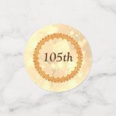 Speciaal Gold Happy 105e verjaardag Confetti (Kleine voorkant)