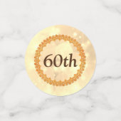 Speciaal Gold Happy 60e verjaardag Confetti (Kleine voorkant)