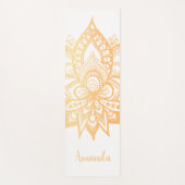 Speciaal Gold Lotus Flower Mandala White Yogamat (Voorkant)