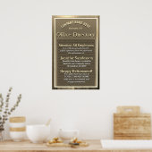 Speciaal  Gold Sign Retirement Gift Poster (Keuken)