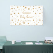 Speciaal Gold Star Glitter Sparkle Baby shower Spandoek (Beurs)
