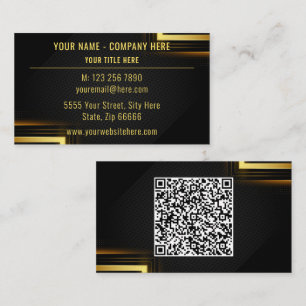 Speciaal Golden Black QR Code Visitekaartje
