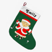 Speciaal Golf Holiday Gift Grote Kerstsok (Voorkant (Hangend))