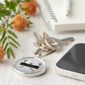 Speciaal goud- en zwarte Golfclusters en bal Sleutelhanger (Zijkant)