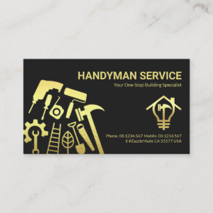 Speciaal Goud Handyman Gereedschap Visitekaartje
