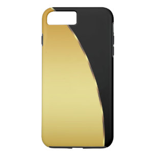 Speciaal goud metalen elegant modern zwart iPhone 8 plus / 7 plus hoesje