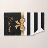 Speciaal goud, zwarte strepen Golden BOW Bad Handdoek (Handdoek)