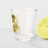 Speciaal goudblauw 18e verjaardag shot glas (Rechts)