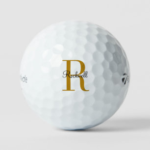 Speciaal goudmonogram Initiaal Golfbal Golfballen