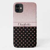 Speciaal grafisch Roos Gold Glitter-naam Case-Mate iPhone Case (Achterkant)