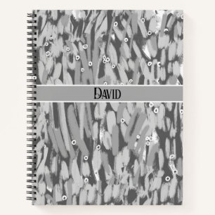 Speciaal grijs zwart abstract ontwerp notitieboek