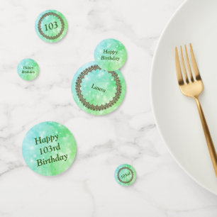 Speciaal Groen Fijne 103e verjaardag Confetti