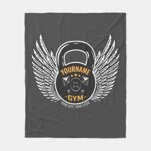 Speciaal GYM Fitness Trainer Kettlebell Fleece Deken (Voorkant)
