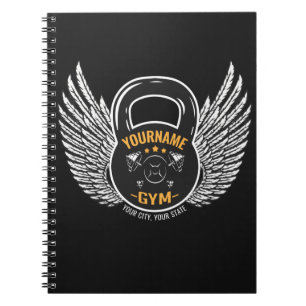 Speciaal GYM Fitness Trainer Kettlebell Notitieboek