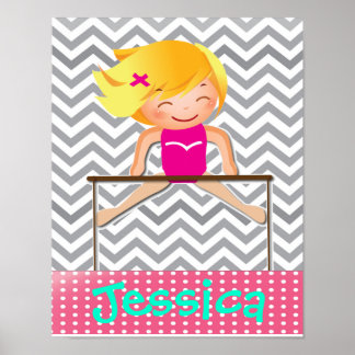 Speciaal gymnastiek Girl Bar-Poster Poster