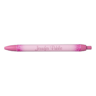 Speciaal handschrift Meisroze roze glitter Zwarte Inkt Pen