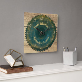 Speciaal handyman Woodworking Rustic Saw Blade Vierkante Klok