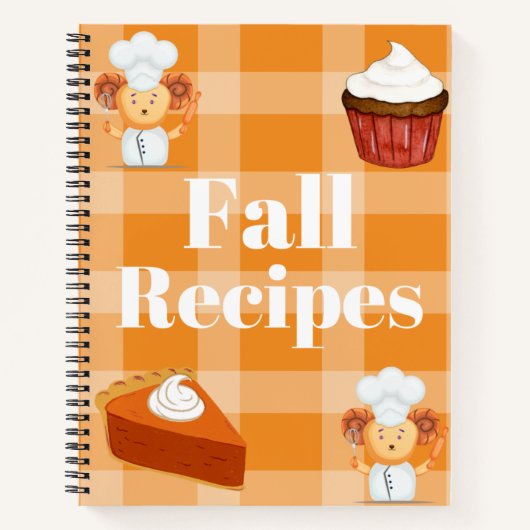 Speciaal Herfst Recipe Book for Kids Notitieboek (Voorkant)