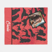 Speciaal Iers Setter patroon Fleece Deken (Voorkant (Horizontaal))