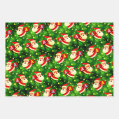 Speciaal Initiaal van het Monogram op Santa Claus  Inpakpapier Vel (Voorkant)