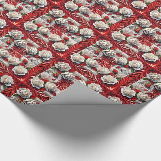 Speciaal inpakpapier met Engelse Rozen (Hoek)