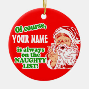 Speciaal JOUW NAAM Kerstmis Keramisch Ornament