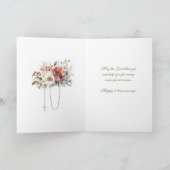 Speciaal Jubileum Religieuze Floral Kaart (Binnen)