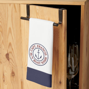 Speciaal kapitein Anchor Logo Kitchen Towel Theedoek