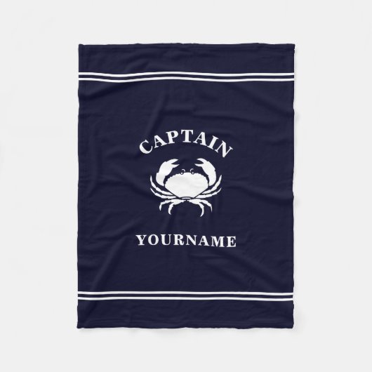 Speciaal kapitein Nautical Crab Fleece Blanket Deken (Voorkant)