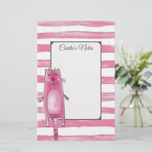 Speciaal kat briefpapier (Staand voorkant)