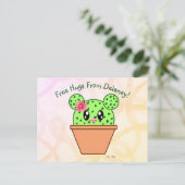 Speciaal Kawaii Cactus Rainbow Desert Briefkaart (Staand voorkant)