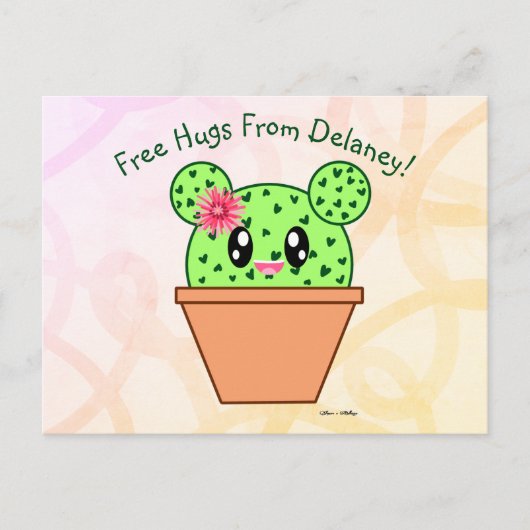 Speciaal Kawaii Cactus Rainbow Desert Briefkaart (Voorkant)