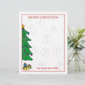 Speciaal kerstboombriefhoofd (Staand voorkant)