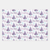 Speciaal kerstboomscript voor lavender Merry Inpakpapier Vel (Voorkant 2)