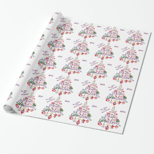 Speciaal kerstboomwerkpapier met Retro-persoonlijk Cadeaupapier