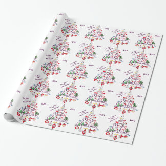 Speciaal kerstboomwerkpapier met Retro-persoonlijk Cadeaupapier