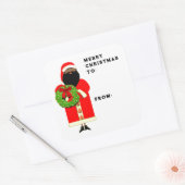 Speciaal kerstcadeautags vierkante sticker (Envelop)