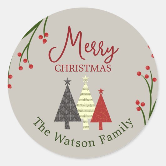 Speciaal kerstcadeautje Klassieke Sticker (Voorkant)