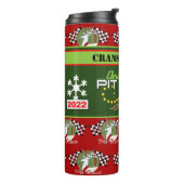 Speciaal kerstfeest met kerstcadeautjes thermosbeker (Gedraaid links)