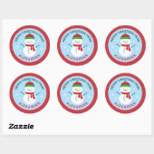 Speciaal kerstfeestartikel ronde sticker (Vel)