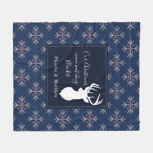 Speciaal kerstfeestdag in het patroon fleece deken (Voorkant (Horizontaal))