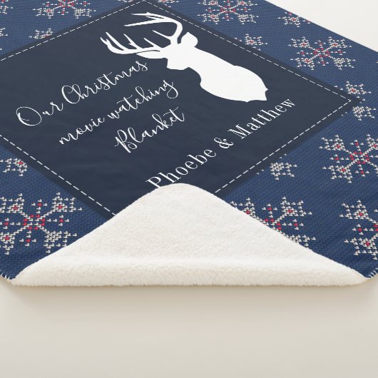 Speciaal kerstfeestdag in het patroon sherpa deken (3/4)