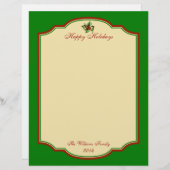 Speciaal kerstfeestdag met Vintage Briefpapier (Voorkant / Achterkant)